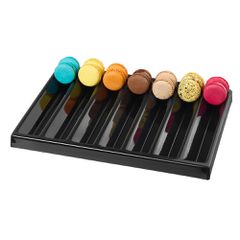 Δίσκος Macaron 7 θέσεων Plexiglass σε χρώμα μαύρο για 70 macaron