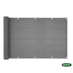 Διαχωριστικό δίχτυ μπαλκονιού 160gr/m² γκρι 0,90x6m GRASHER με κρίκους