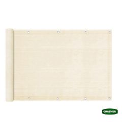 Διαχωριστικό δίχτυ μπαλκονιού 160gr/m² εκρού 0,90x6m GRASHER με κρίκους