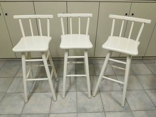Ξύλινα Σκαμπό Μπαρ με Πλάτη