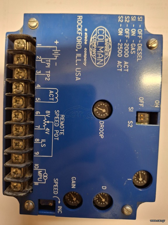 CONTROLLER GOVERNOR BARBER COLMAN  DYN1  10754-001-0-24
