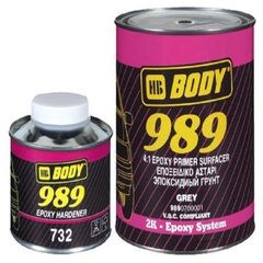 Αστάρι εποξειδικό HB BODY 989 2K (1 Lit) + Σκληρυντής εποξειδικός HB BODY 989 Epoxy (250 ml)