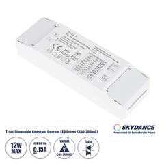 TE-12A-H SKYDANCE AC Triac Dimmable Constant Current LED Driver 1 Κανάλι AC 200-240V 1 x 0.15A 12W - Max 0.15A 12W - IP20 Μ11.1 x Π3.7 x Υ2cm - 5 Χρόνια Εγγύηση