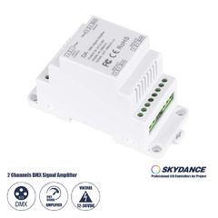 DA SKYDANCE DC DMX512 Signal Amplifier Din Rail Ράγας 2 Καναλιών DC 12-48V - IP20  Μ11.5 x Π5 x Υ6.5cm - 5 Χρόνια Εγγύηση