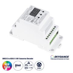 DL SKYDANCE DC DMX512 Signal Amplifier Din Rail Ράγας 2 Καναλιών DC 12-48V - IP20  Μ11.5 x Π5 x Υ6.5cm - 5 Χρόνια Εγγύηση