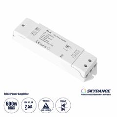 S1-A SKYDANCE AC Triac Amplifier 1 Κανάλι AC 100-240V 1 x 2.5A 600W - Max 2.5A 600W - IP20  Μ17.5 x Π4.5 x Υ2.5cm - 5 Χρόνια Εγγύηση