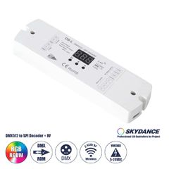 DS-L SKYDANCE DC RF 2.4Ghz DMX512 to SPI Decoder DC 5-24V - IP20  Μ17 x Π5 x Υ2.5cm - 5 Χρόνια Εγγύηση