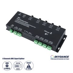 DMA SKYDANCE DC DMX512 Signal Splitter / Amplifier 4 Καναλιών DC 12-36V - IP20 Μ25.6 x Π9.2 x Υ3.8cm - 5 Χρόνια Εγγύηση