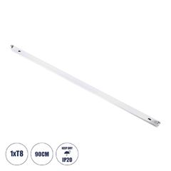 Μεταλλικό Σκαφάκι για 1 x Λάμπα 90CM T8 G13 LED AC 220-240V IP20 Μ90 x Π3.4 x Υ4.3cm - 5 Χρόνια Εγγύηση
