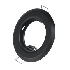 Χωνευτό Στρόγγυλο Σποτ Οροφής για Λάμπα MR16 με Βάση GU5.3 ή GU10 - IP20 - Μεταλλικό - Φ83 x Υ31mm - Μαύρο - 5 Χρόνια Εγγύηση