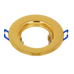 Χωνευτή Στρογγυλή Βάση για LED Spot GU10 - MR16 - GU5.3 Χρυσή Σταθερή Φ83mm