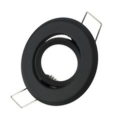 Χωνευτό Κινούμενο Στρόγγυλο Σποτ Οροφής για Λάμπα MR11 με Βάση GU5.3 ή GU10 - IP20 - Μεταλλικό - Φ70 x Υ21mm - Μαύρο - 5 Χρόνια Εγγύηση
