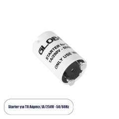Starter για Λάμπες LED Τύπου Φθορισμού T8 G13 Θερμοπλαστικό Max 1A AC 250V IP20 Φ2 x Μ3.8cm - 3 Χρόνια Εγγύηση