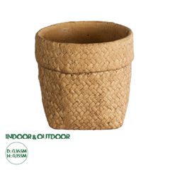 Διακοσμητικό Κεραμικό Κασπώ Γλάστρα - Flower Pot Καφέ Φ16.5 x Υ15.5cm