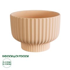 Διακοσμητικό Κεραμικό Κασπώ Γλάστρα - Flower Pot Σομόν Φ20 x Υ14.5cm
