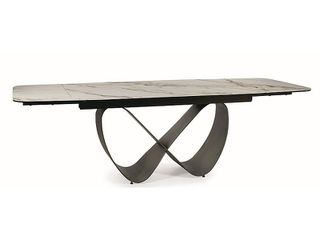 STÓŁ INFINITY CERAMIC BIAŁY AMBER BIANCO/BRĄZOWY 160(240)X95 DIOMMI-80-2949