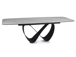 STÓŁ INFINITY CERAMIC BIAŁY NATURE CLOUD/CZARNY160(240)X95 DIOMMI-80-3670