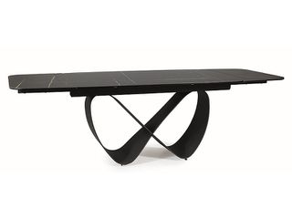 STÓŁ INFINITY CERAMIC CZARNY AZARIO BLACK/CZARNY MAT 160(240)X95 DIOMMI-80-2939