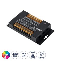 DC Power & Signal High Speed Amplifier Ενισχυτής Ισχύος & Σήματος Υψηλών Ταχυτήτων 4 Καναλιών DC 5-24V 4 x 8A 768W - Max 32A 768W - IP20 - Μ14.5 x Π7.5 x Υ2.5cm - 3 Χρόνια Εγγύηση