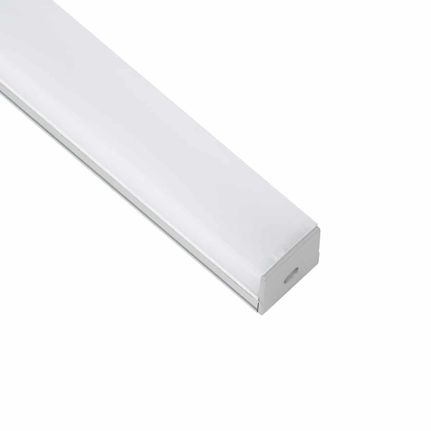 Προφίλ Αλουμινίου - Βάση & Ψύκτρα Ταινίας LED με Λευκό Γαλακτερό Κάλυμμα - Επιφανειακή & Κρεμαστή Χρήση - Πατητό Κάλυμμα - Ασημί - 1 Μέτρο - Μ100 x Π2.6 x Υ2.3cm-thumb-11