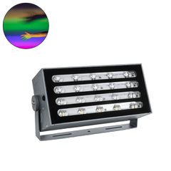 Προβολέας Wall Washer για Φωτισμό Κτιρίων LED 40W 3400lm 120° AC 220-240V Αδιάβροχο IP67 Μ31 x Π10 x Υ17cm RGBW - Γκρι Ανθρακί - 3 Years Warranty
