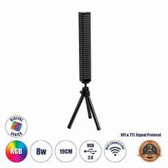 Μοντέρνο Επιτραπέζιο Φωτιστικό Γραφείου WiFi Digital Pixel Rhythm Music Bar LED 8W 640lm 90° DC 5V με USB 2.0 & WiFi Mobile APP IP20 - Εναλλαγή Φωτισμού μέσω WiFi Εφαρμογής - Πολύχρωμο RGB - Dimmable