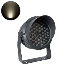 Προβολέας Wall Washer με Αντιθαμβωτική Γρίλια για Φωτισμό Κτιρίων LED 54W 5130lm 10° AC 220-240V Αδιάβροχο IP67 Μ26 x Π28 x Υ35cm Φυσικό Λευκό 4500K - Γκρι Ανθρακί - 3 Χρόνια Εγγύηση