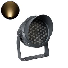 Προβολέας Wall Washer με Αντιθαμβωτική Γρίλια για Φωτισμό Κτιρίων LED 54W 4860lm 10° AC 220-240V Αδιάβροχο IP67 Μ26 x Π28 x Υ35cm Θερμό Λευκό 2700K - Γκρι Ανθρακί - 3 Χρόνια Εγγύηση