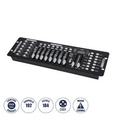 Κονσόλα Φωτισμού 192 Καναλιών DMX AC 100-240V - IP20 Μ48 x Π13.5 x Υ7cm - 2 Χρόνια Εγγύηση