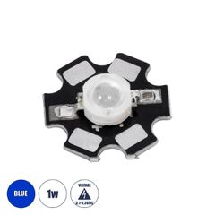 High Power Star LED - Υψηλής Ισχύος Star LED 1W DC 3.2V Μπλε Φ2 x Υ0.6cm - 2 Χρόνια Εγγύηση