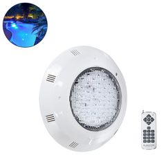 Φωτιστικό Πισίνας LED 25W 1750lm 120° AC 12V Αδιάβροχο IP68 IK06 Tempered Glass Φ30 x Υ6.5cm RGB με Ασύρματο Χειριστήριο RF 2.4Ghz Εμβέλειας 60 Μέτρων - Bridgelux Chip - 2 Meter VDE Certified Cable -
