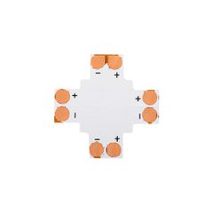 Connector + Cross για Όλες τις Μονόχρωμες Ταινίες LED 8mm M2.4 x Π2.4 x Y0.4cm