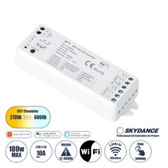 DC WiFi & RF 2.4Ghz Dimmer High Speed Controller 2 Καναλιών DC 12-36V 2 x 5A 180W - Max 10A 180W - IP20 Μ11.5 x Π3.5 x Υ2cm - 5 Years Warranty