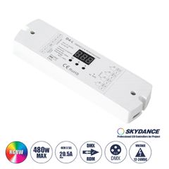 DC DMX & RDM Dimmer High Speed Controller / Decoder 4 Καναλιών DC 12-24V 4 x 5A 120W - Max 20.5A 480W - IP20 Μ17 x Π5 x Υ2.5cm - 5 Years Warranty