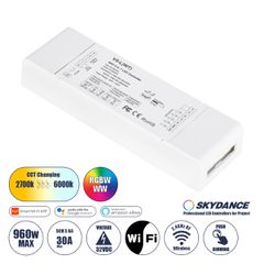 DC WiFi & RF 2.4Ghz Dimmer High Speed Controller 5 Καναλιών DC 12-48V 5 x 6A 288W - Max 30A 1440W - IP20 Μ18 x Π5.7 x Υ2.8cm - 5 Years Warranty