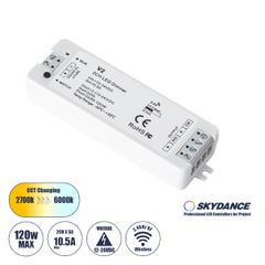 DC RF 2.4Ghz Dimmer High Speed Controller 2 Καναλιών DC 12-24V 2 x 5A 120W - Max 10.5A 252W - IP20 Μ10 x Π3.5 x Υ2cm - 5 Years Warranty