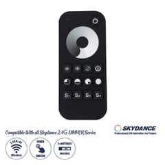 Ασύρματο Χειριστήριο Αφής RF 2.4Ghz 1 Group για όλα τα Μονόχρωμα SKYDANCE Controller DC 3V 2 x AAA - IP20 Μαύρο Μ12.2 x Π5.3 x Υ1.7cm - 5 Years Warranty