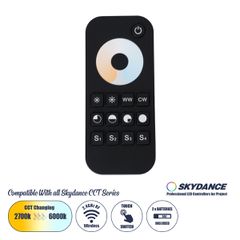 Ασύρματο Χειριστήριο Αφής RF 2.4Ghz 1 Group για όλα τα CCT SKYDANCE Controller DC 3V 2 x AAA - IP20 Μαύρο Μ12.2 x Π5.3 x Υ1.7cm - 5 Years Warranty