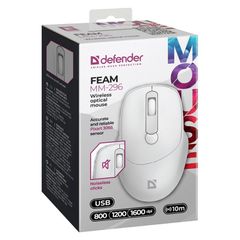 MOUSE DEFENDER FEAM MM-296 RF SILENT WHITE-thumb-1
