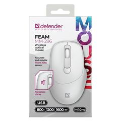 MOUSE DEFENDER FEAM MM-296 RF SILENT WHITE-thumb-2