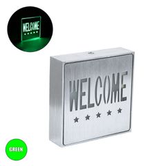 Φωτιστικό Τοίχου Ένδειξης WELCOME 5 STARS LED 1W AC 220-240V IP20 - Σώμα Αλουμινίου - Μ11 x Π11 x Υ3cm - Πράσινο