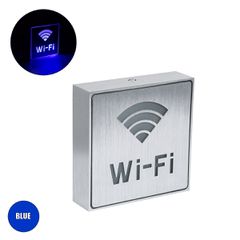Φωτιστικό Τοίχου Ένδειξης Wi-Fi LED 1W AC 220-240V IP20 - Σώμα Αλουμινίου - Μ11 x Π11 x Υ3cm - Μπλε