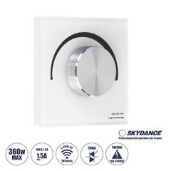 S1-K SKYDANCE AC Smart RF 2.4Ghz & Ροοστάτη - Push ON/OFF Triac Dimming AC100-240V σε AC100-240V 1 x 1.5A 360W - Max 1.5A 360W - IP20 - Λευκό Σώμα - Μ8.5 x Π8.5 x Υ5cm - 5 Years Warranty