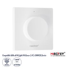 Ασύρματο Επιτοίχιο Χειριστήριο Dimmer RF 2.4Ghz για όλα τα Μονόχρωμα Mi-BOXER Controller DC 3V 1 x CR2032 - IP20 Λευκό Μ8.5 x Π8.5 x Υ2.5cm - 5 Years Warranty