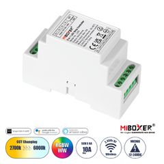 LS2S Mi-BOXER DC WiFi & RF 2.4Ghz Dimmer High Speed Controller 5 Καναλιών DC 12-24V 5 x 6A 144W - Max 10A 240W - IP20 RGBW+WW - Din Rail Ράγας - Μ9 x Π3.4 x Υ6cm - 5 Years Warranty