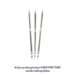 Drillpro T12 ΣΕΤ 3 Κεφαλών για Κολλητήρι - Σταθμού Συγκόλλησης Συμβατές με Μοντέλα HAKKO FX951 & FX952 και για Άλλα Μοντέλα