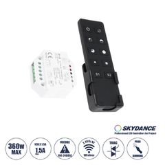 S1-B+R1 SKYDANCE ΣΕΤ Dimmer & Ασύρματο Χειριστήριο Αφής 1 Group RF 2.4Ghz 1.5A Max AC100-240V (360W) - DC 3V IP20 - 5 Χρόνια Εγγύηση