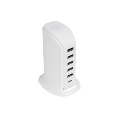 Επιτραπέζιος Φορτιστής Πολύμπριζο USB με 5 θύρες-thumb-1