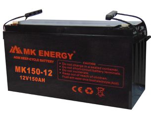 Μπαταρία μολύβδου βαθιάς εκφόρτισης 12V 150Ah MK150-12 MKE υψηλού βαθμού απόδοσης
