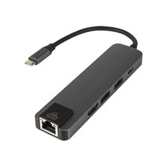 Αντάπτορας (HUB) USB C σε 2xUSB 3.0 - HDMI - RJ45 & δύο υποδοχές USB 3.0 σχεδιασμένες κυρίως για φορητούς υπολογιστές Apple